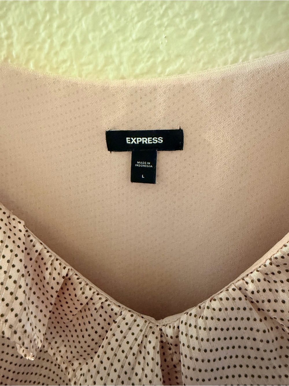 Express Light Pink Ruffle Spaghetti-Strap Camisole - Picture 2 of 3